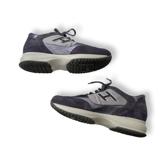 Hogan gray silver interactive fashion sneakers size 40 - Picture 3 of 7